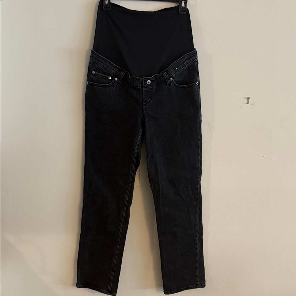 Abercrombie & Fitch The 90s Straight Jeans Maternity Size 27 / 4 Black
